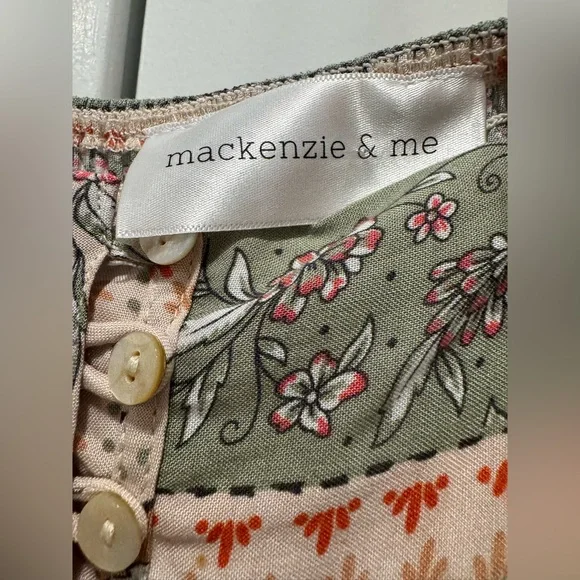 Floral Maxi Dress in Cream and Green - Picture 4 of 9